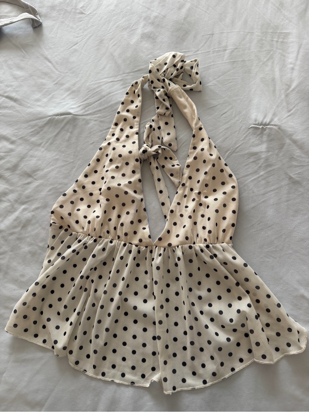 Polka dot halter top